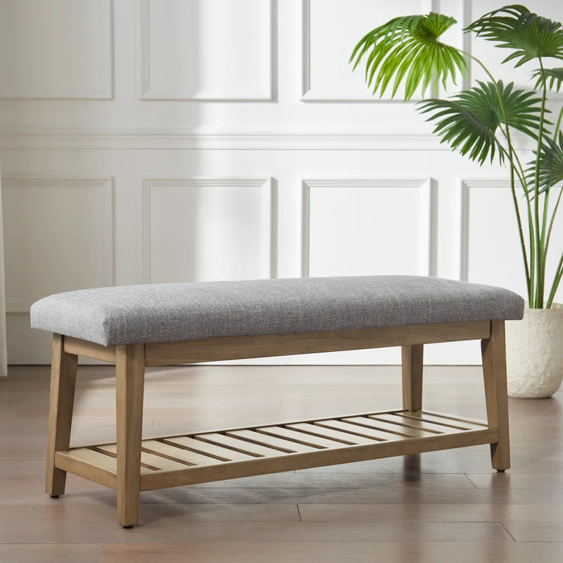 Hahnville 44" W Upholstered Storage Bench
