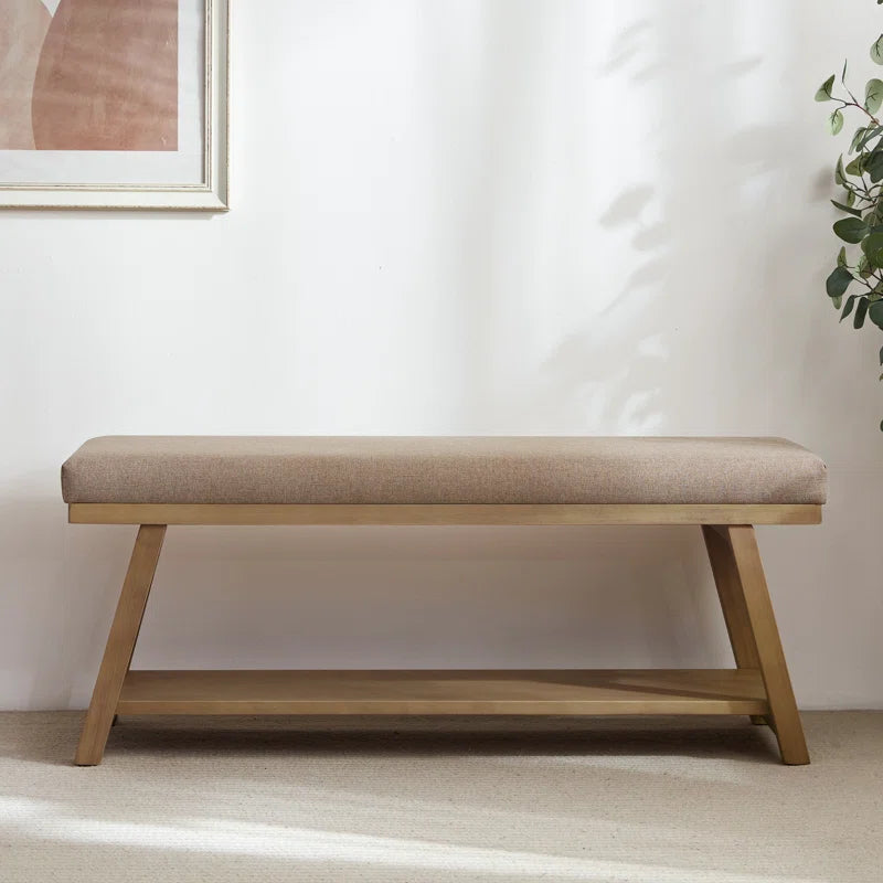 Hahnville 45.3" W Polyester Upholstered Storage Bench
