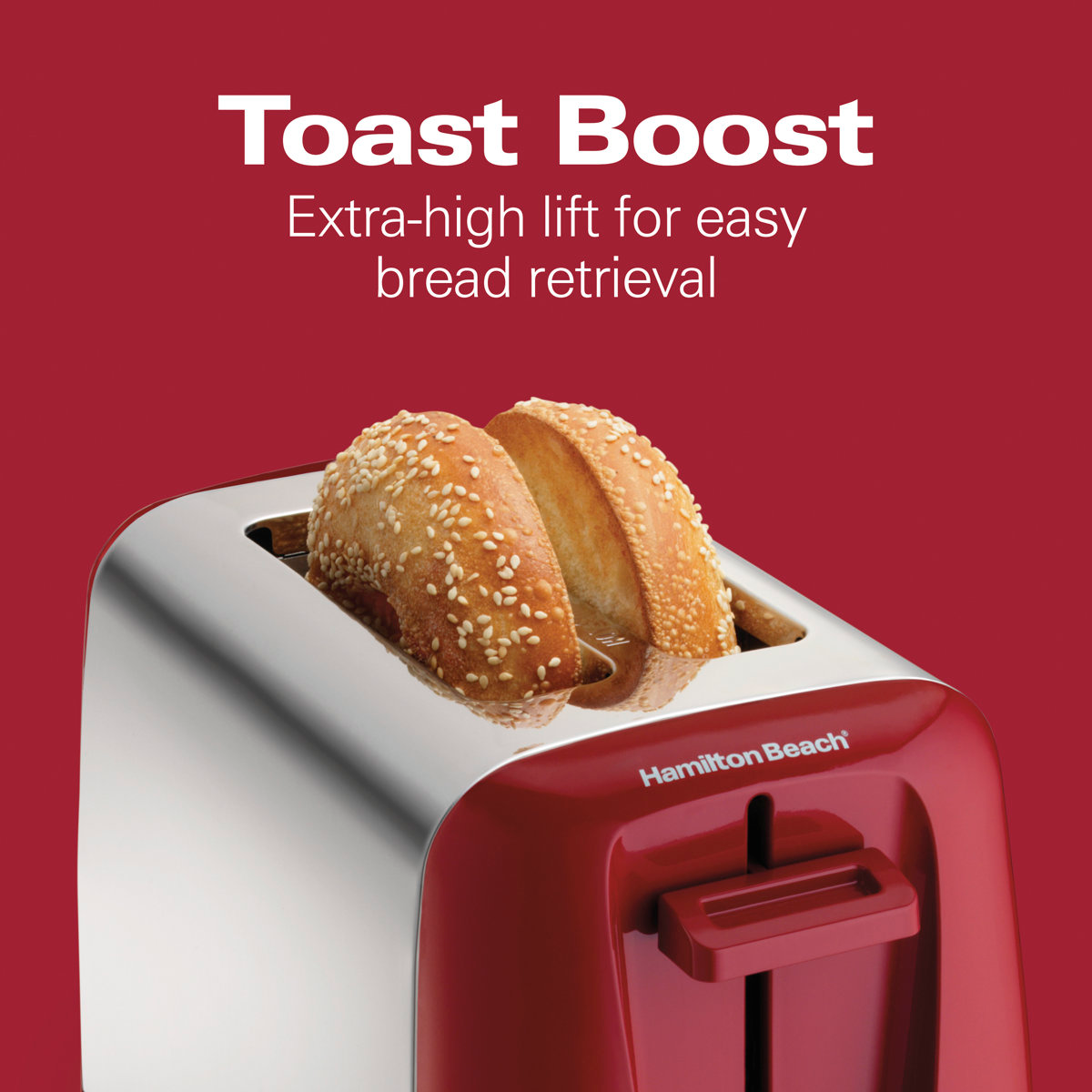 Hamilton Beach® 2 Slice Metal Toaster Red