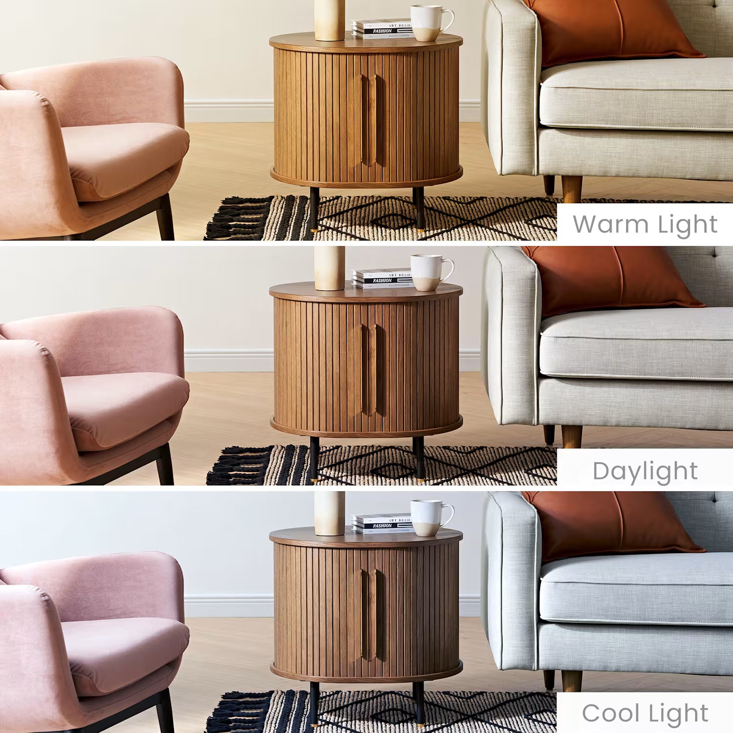 Dalton Bed with 2 Harper Side Table Set