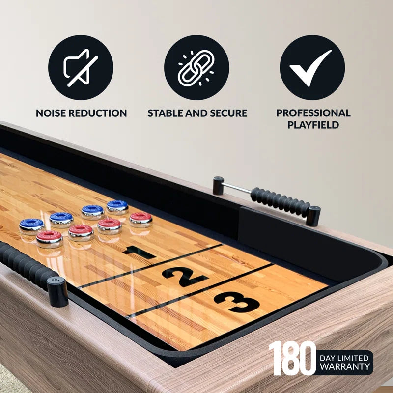 9 Ft Shuffleboard Table for Arcade Game Room