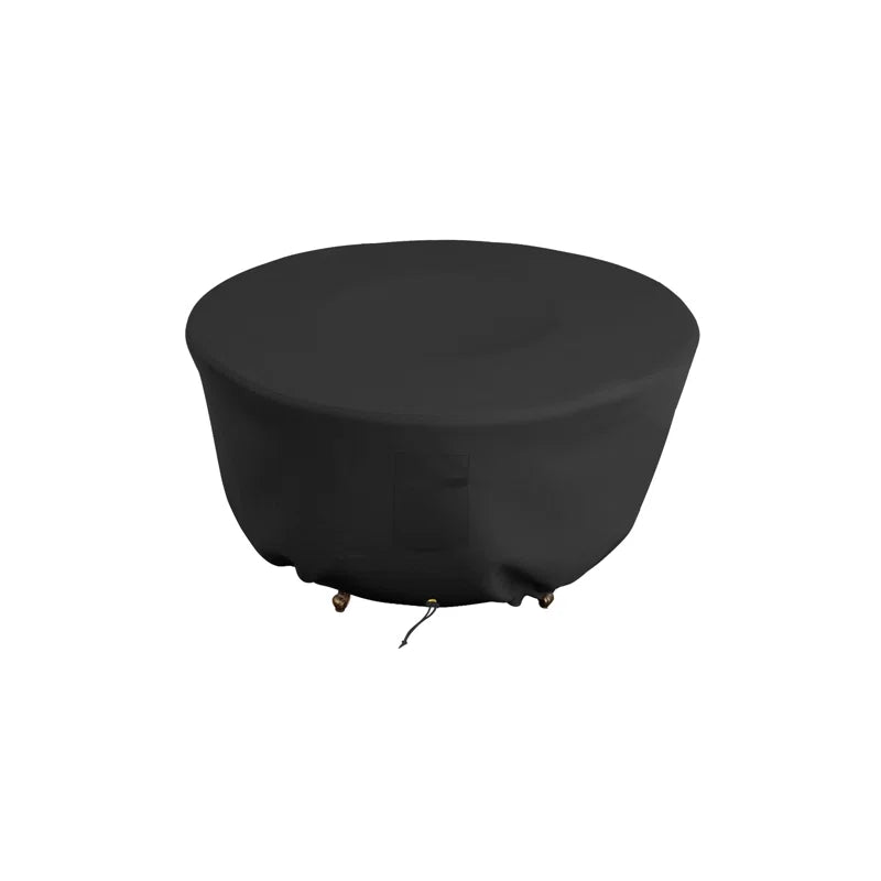 Heavy-Duty Outdoor Round Fire Pit Cover, Patio Durable & UV Resistant Waterproof Fire Table Cover