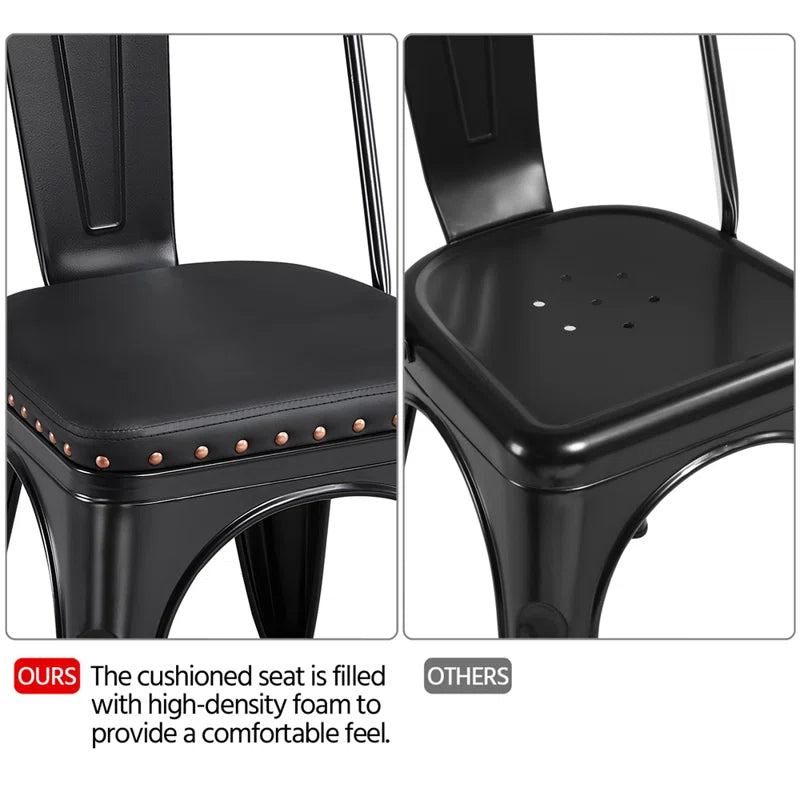 Hellam 18.5'' H Faux Leather Upholstered Side Chair (Set of 4)