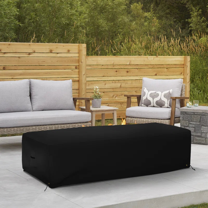 High Density Oxford Outdoor Rectangular Fire Pit Cover, Durable Outdoor Waterproof Fire Table Cover