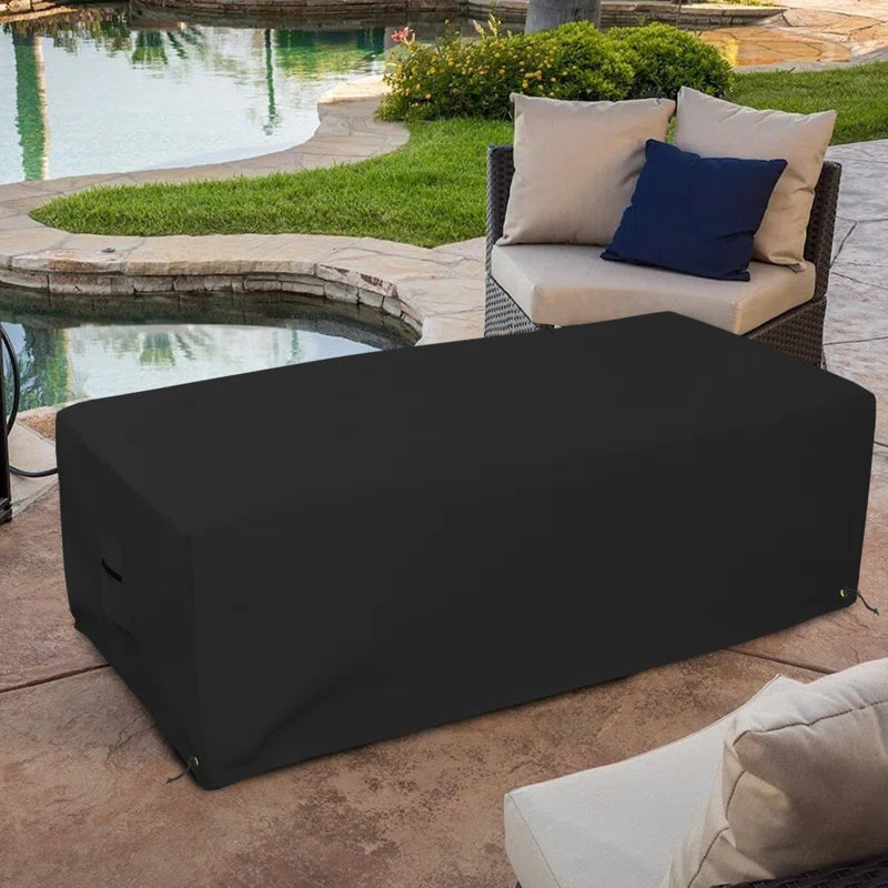 High Density Oxford Outdoor Rectangular Fire Pit Cover, Durable Outdoor Waterproof Fire Table Cover