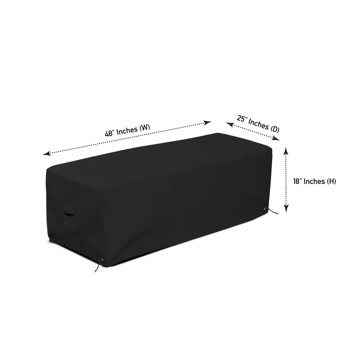 High Density Oxford Outdoor Rectangular Fire Pit Cover, Durable Outdoor Waterproof Fire Table Cover