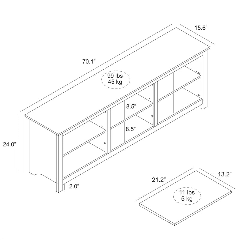 Inniss TV Stand for TVs up to 75"