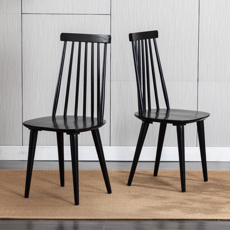 Izidora Solid Wood Windsor Back Traditional Style Dining Side Chair (Set of 4)