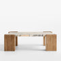 Elysia Marble and Oak 44.5" Square Coffee Table by Jeremiah Brent
