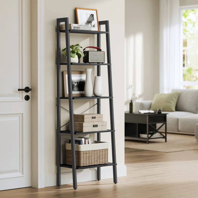 Jabari 67.9" H x 22" W Metal Ladder Bookcase