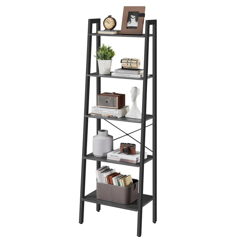 Jabari 67.9" H x 22" W Metal Ladder Bookcase