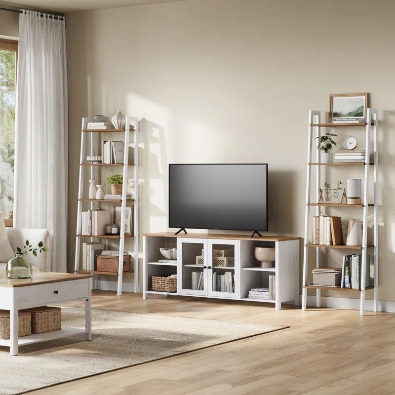 Jabari 67.9" H x 22" W Metal Ladder Bookcase