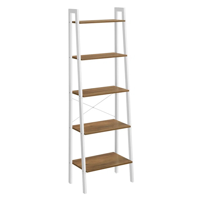 Jabari 67.9" H x 22" W Metal Ladder Bookcase