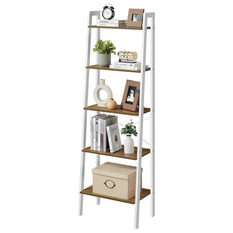 Jabari 67.9" H x 22" W Metal Ladder Bookcase