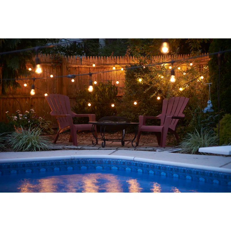 Jothan 48-ft Outdoor 15 - Bulb Standard String Light (End to End Connectable)