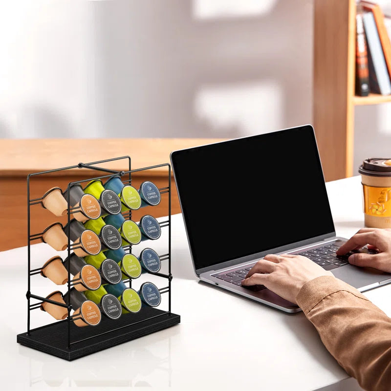 K-Cup Storage Rack (32 - Capacity, Black + Black)