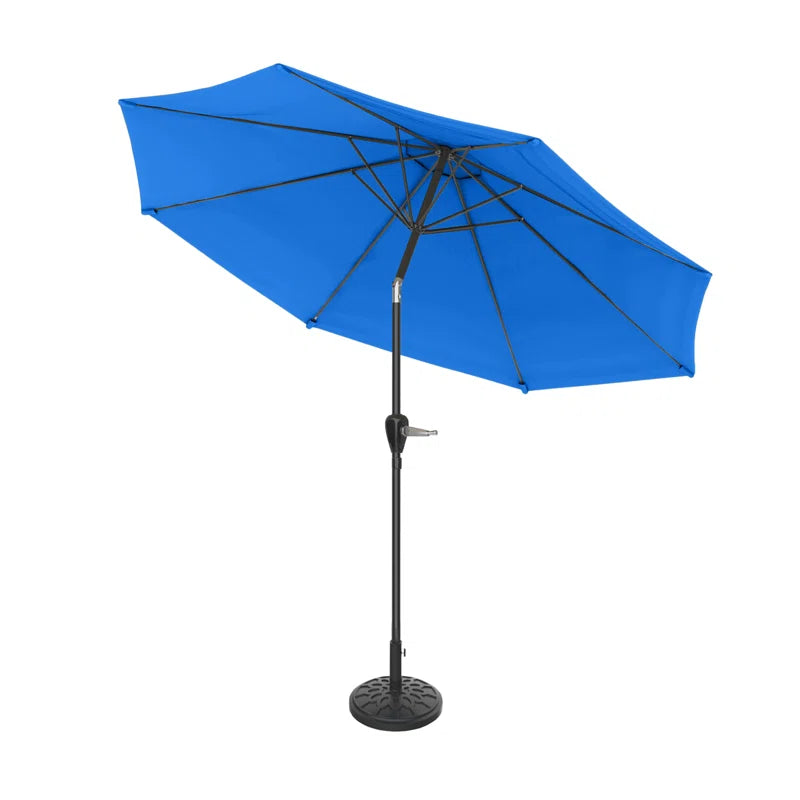 Kelton Patio Umbrella with Auto Tilt - 10' Easy Crank Outdoor Umbrella with Vented Canopy for Deck, Balcony, Porch, Backyard, or Pool by Pure Garden