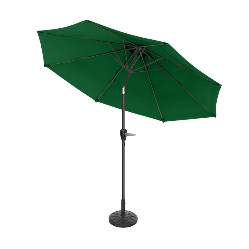 Kelton Patio Umbrella with Auto Tilt - 10' Easy Crank Outdoor Umbrella with Vented Canopy for Deck, Balcony, Porch, Backyard, or Pool by Pure Garden