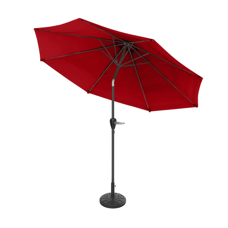 Kelton Patio Umbrella with Auto Tilt - 10' Easy Crank Outdoor Umbrella with Vented Canopy for Deck, Balcony, Porch, Backyard, or Pool by Pure Garden