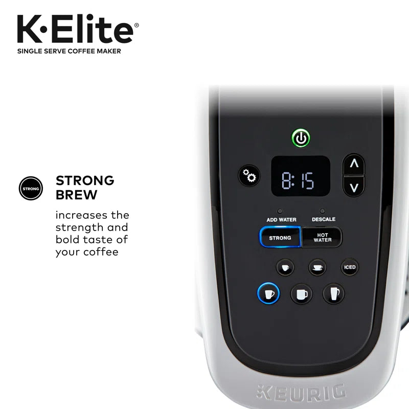 Keurig K-Elite Single-Serve K-Cup Pod Coffee Maker with Iced Coffee Setting and Strength Control 611247378397