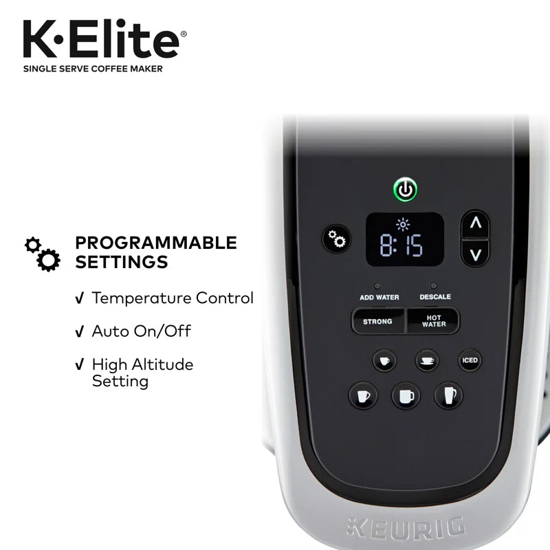 Keurig K-Elite Single-Serve K-Cup Pod Coffee Maker with Iced Coffee Setting and Strength Control 611247378397