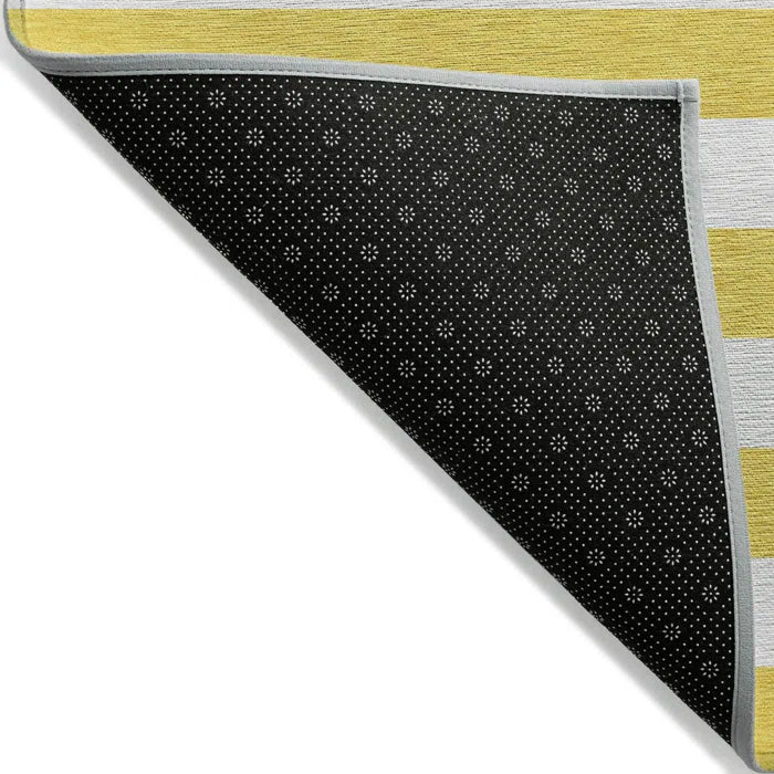 Washable Striped Indoor / Outdoor Rug
