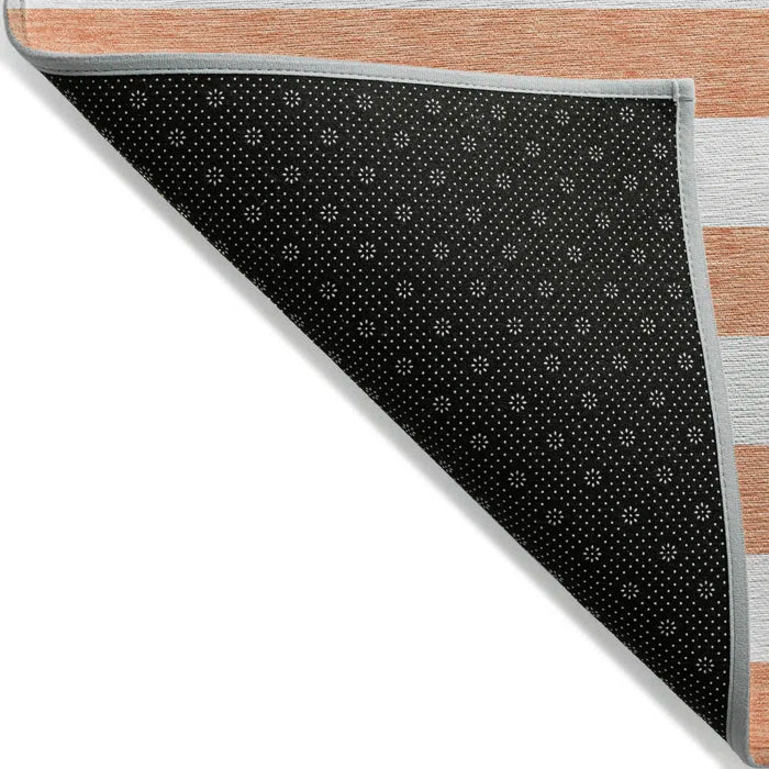Washable Striped Indoor / Outdoor Rug