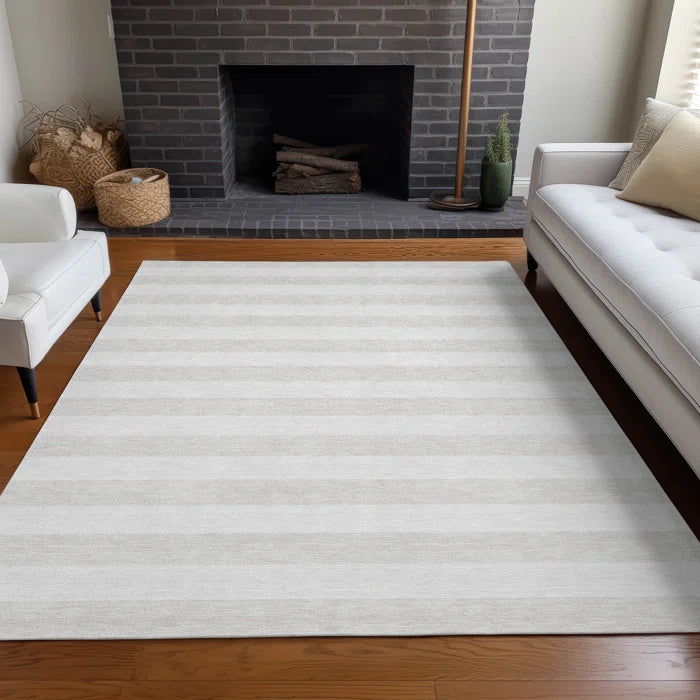Washable Striped Indoor / Outdoor Rug