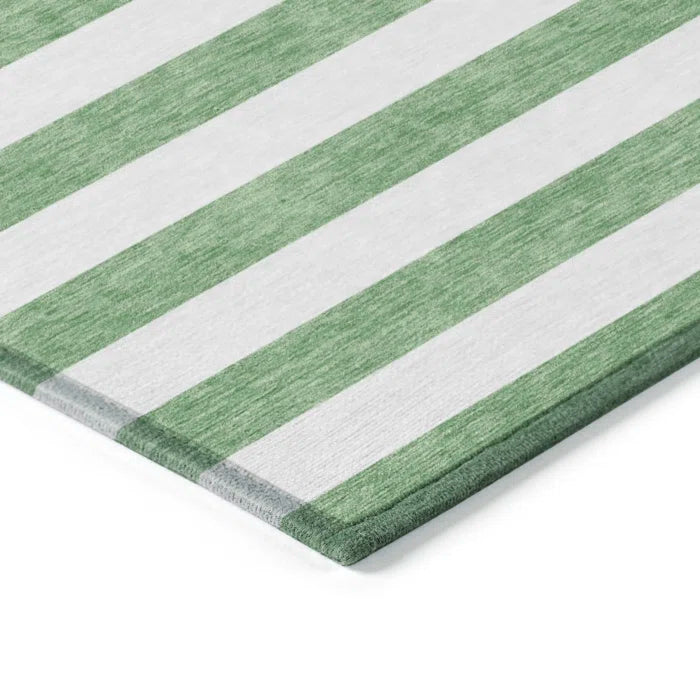 Washable Striped Indoor / Outdoor Rug