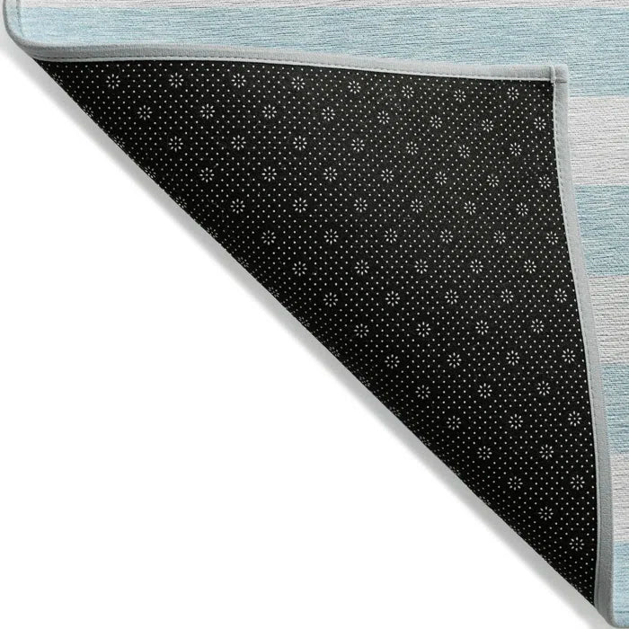 Washable Striped Indoor / Outdoor Rug