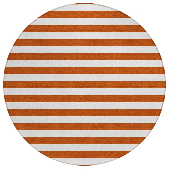 Washable Striped Indoor / Outdoor Rug