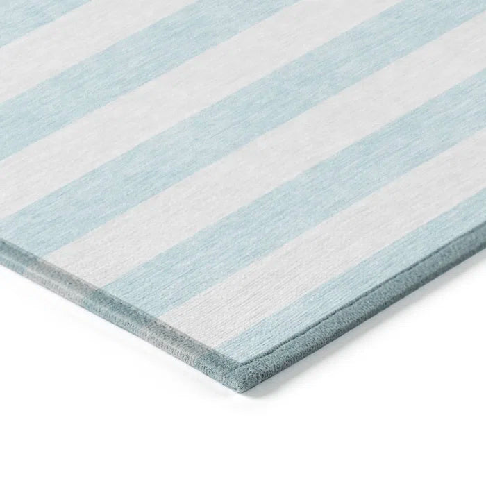 Washable Striped Indoor / Outdoor Rug