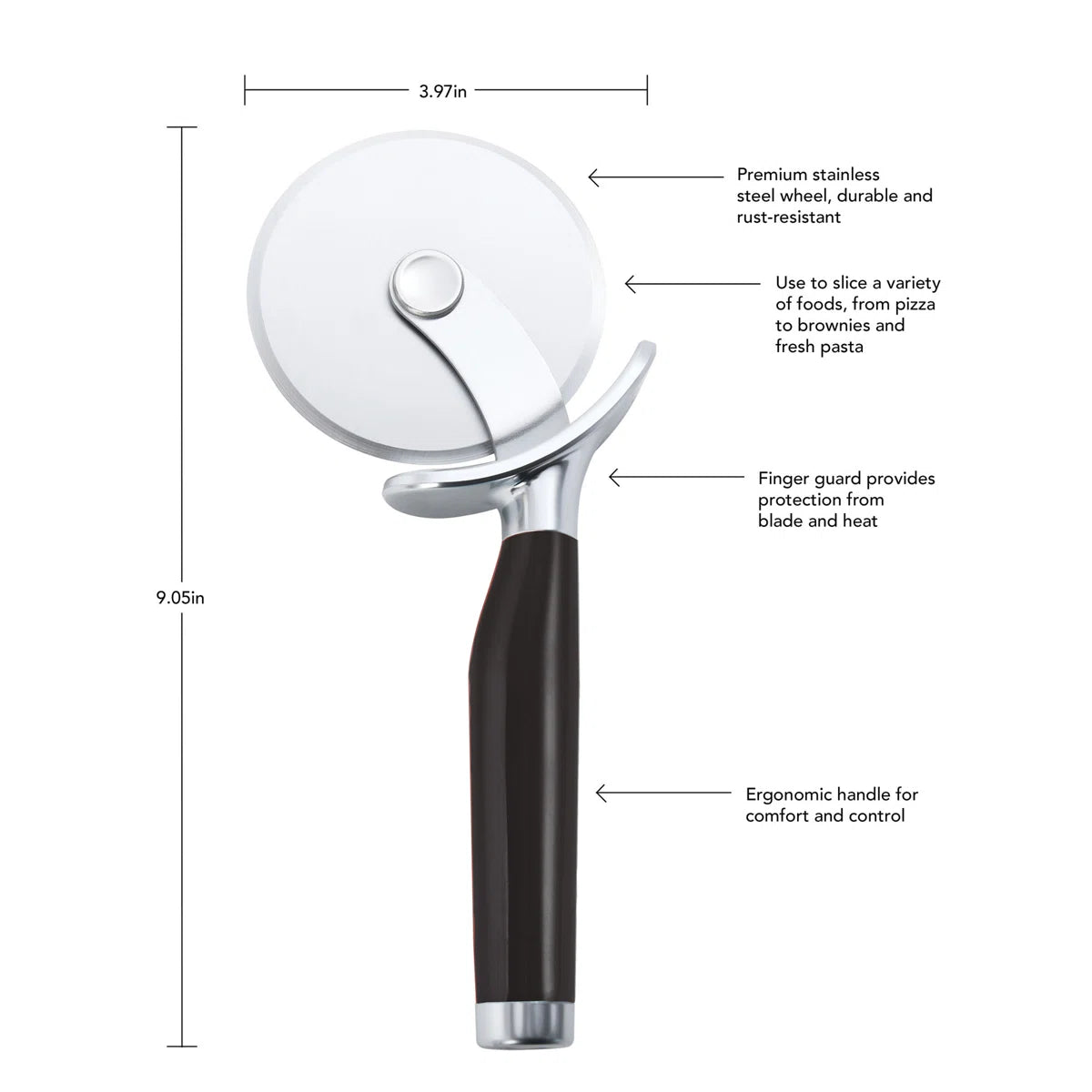 KitchenAid® Classic Pizza Wheel, 9-Inch