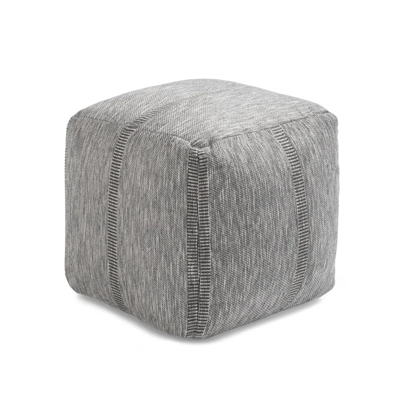 Krikor 20" Honey Mustard Upholstered Pouf Ottoman