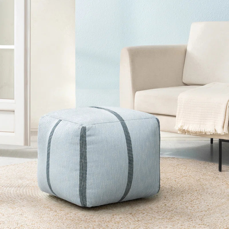 Krikor 20" Honey Mustard Upholstered Pouf Ottoman