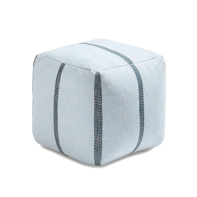 Krikor 20" Honey Mustard Upholstered Pouf Ottoman