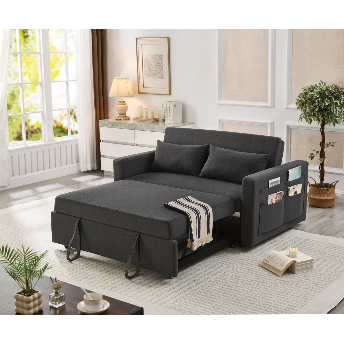 Lateresa 54'' Small Loveseat Pull-Out Sofa Bed