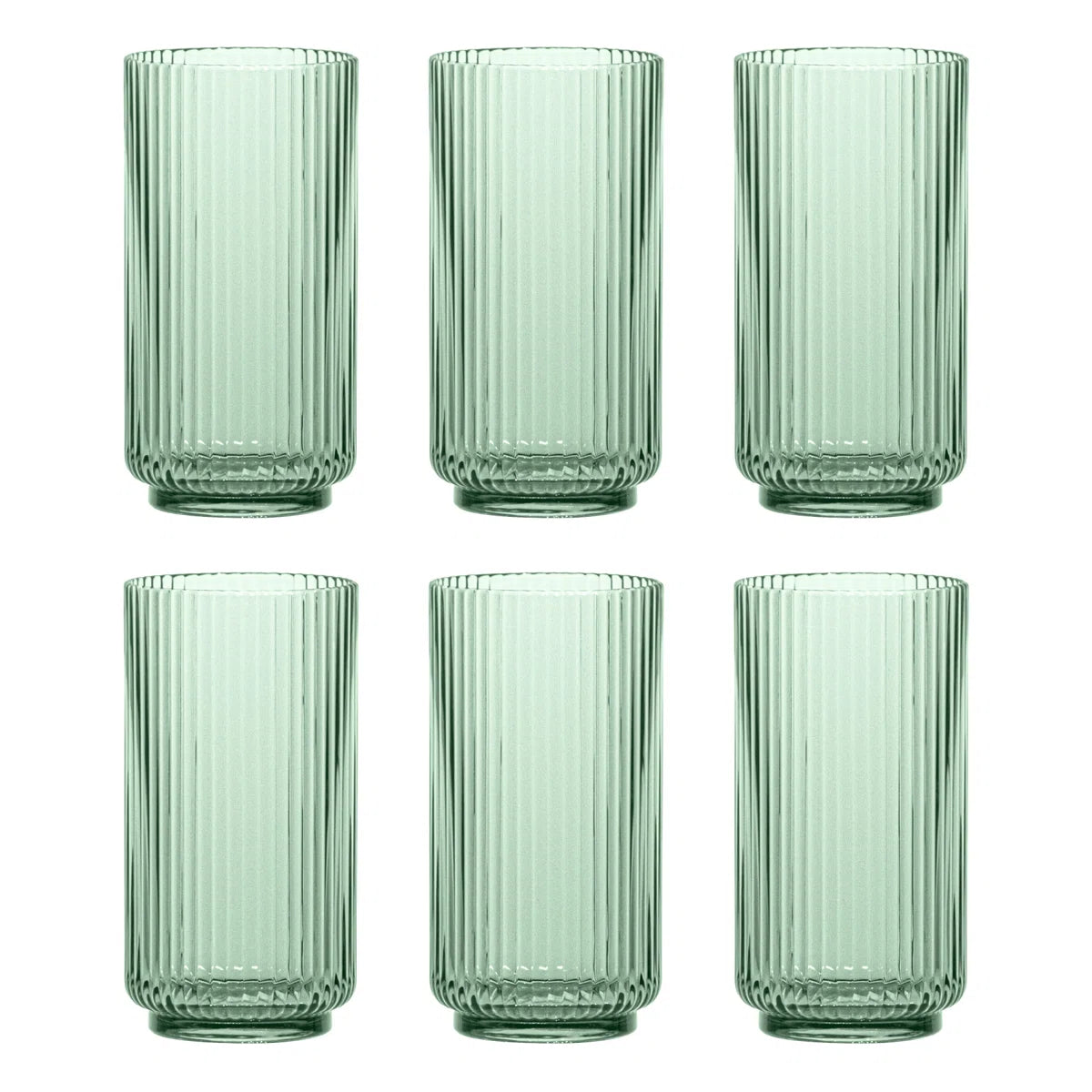 Laya Fluted Acrylic Drinking Glass (Set of 6)