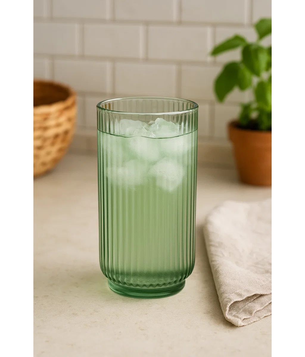 Laya Fluted Acrylic Drinking Glass (Set of 6)