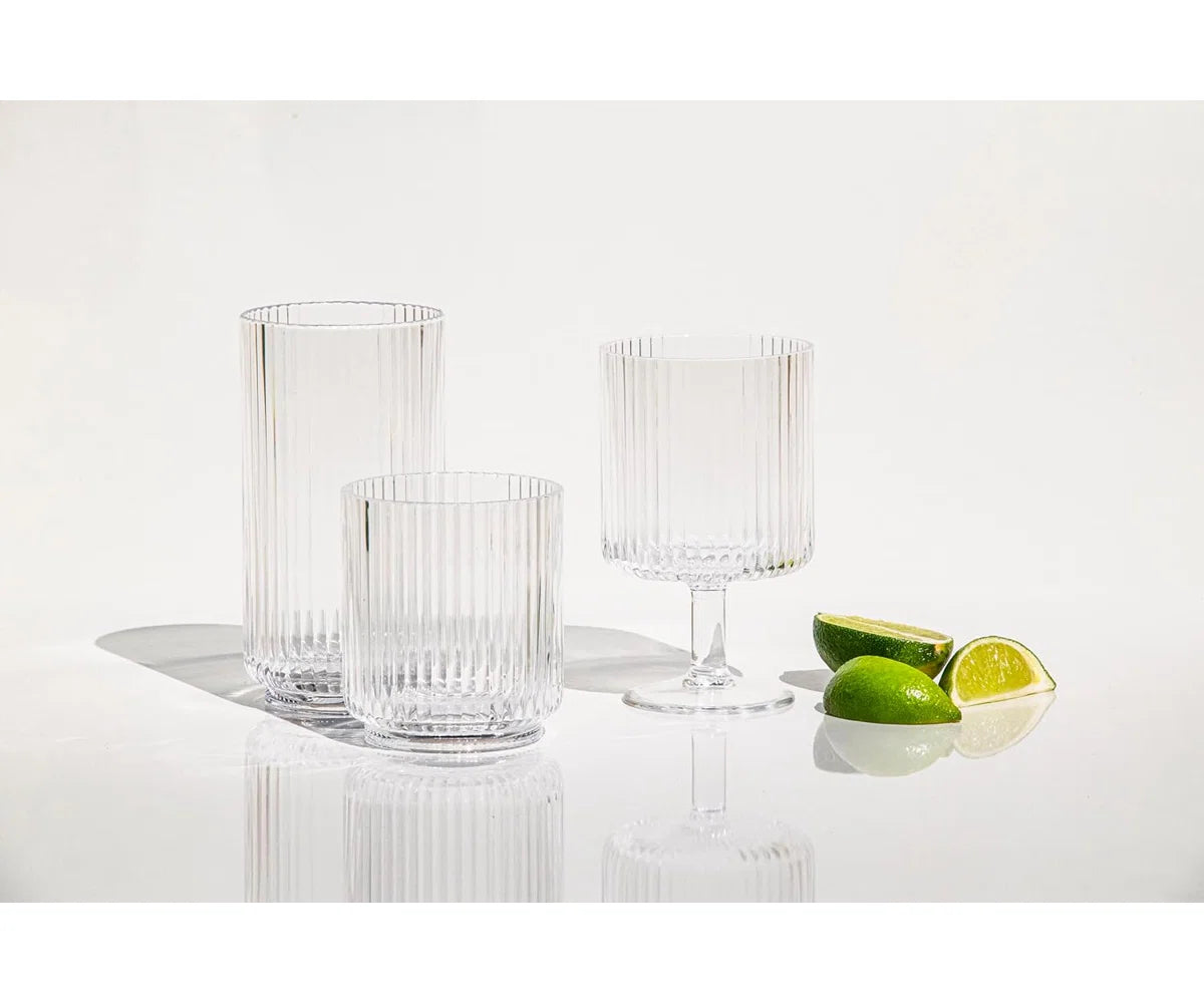 Laya Fluted Acrylic Drinking Glass (Set of 6)