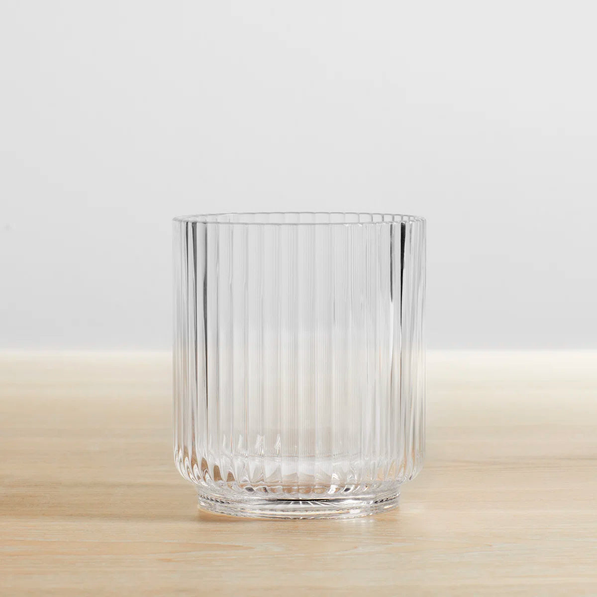 Laya Fluted Acrylic Low Tumbler Glass (Set of 6)