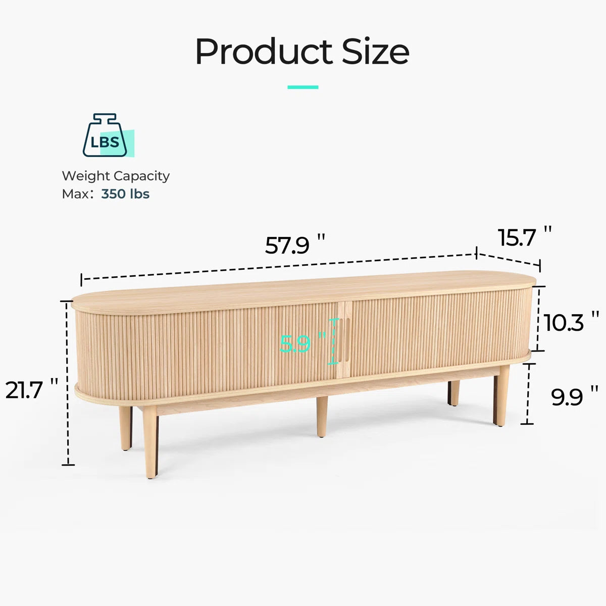 Leathia TV Stand For Tvs Up To 65"