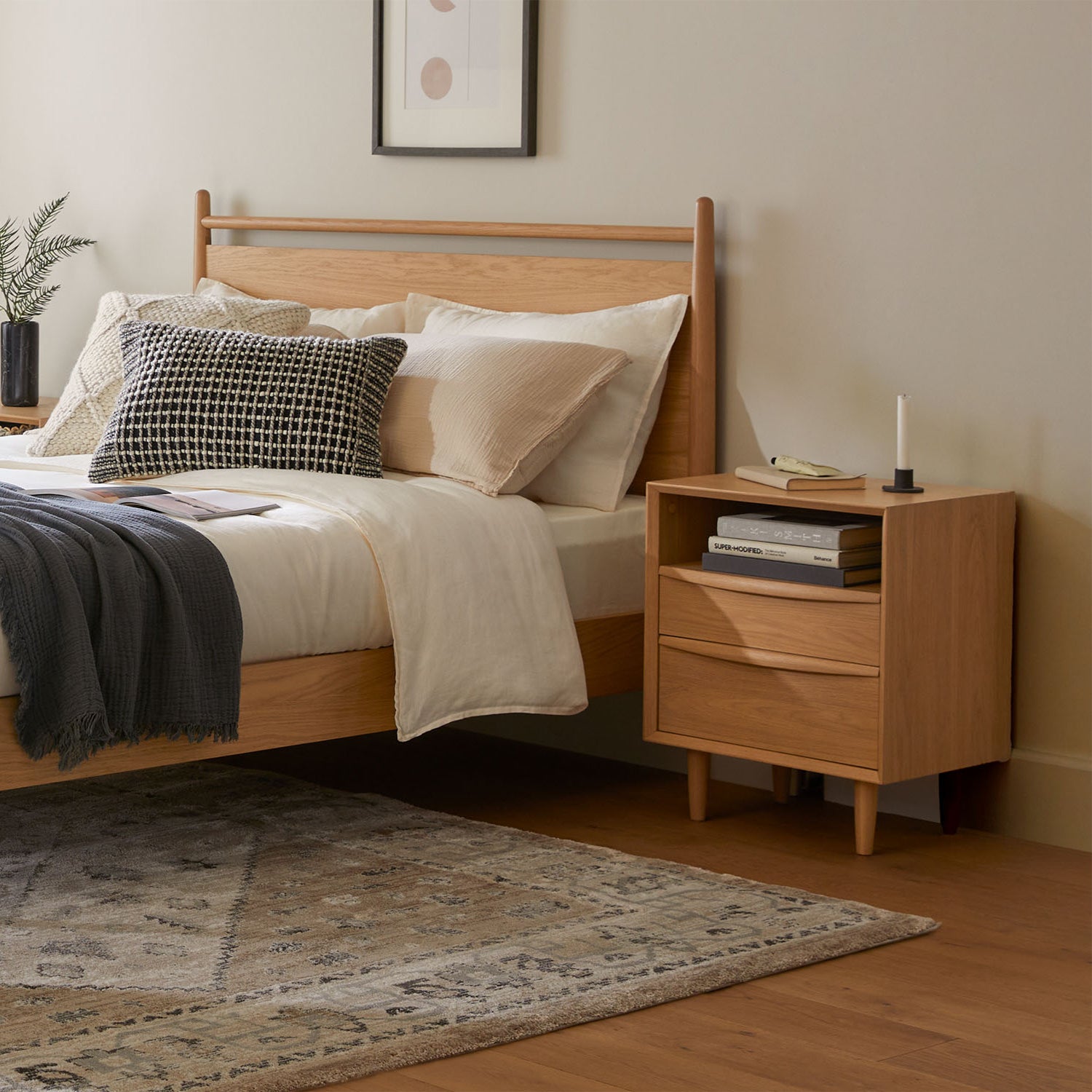 Lenia 2-Drawer Nightstand