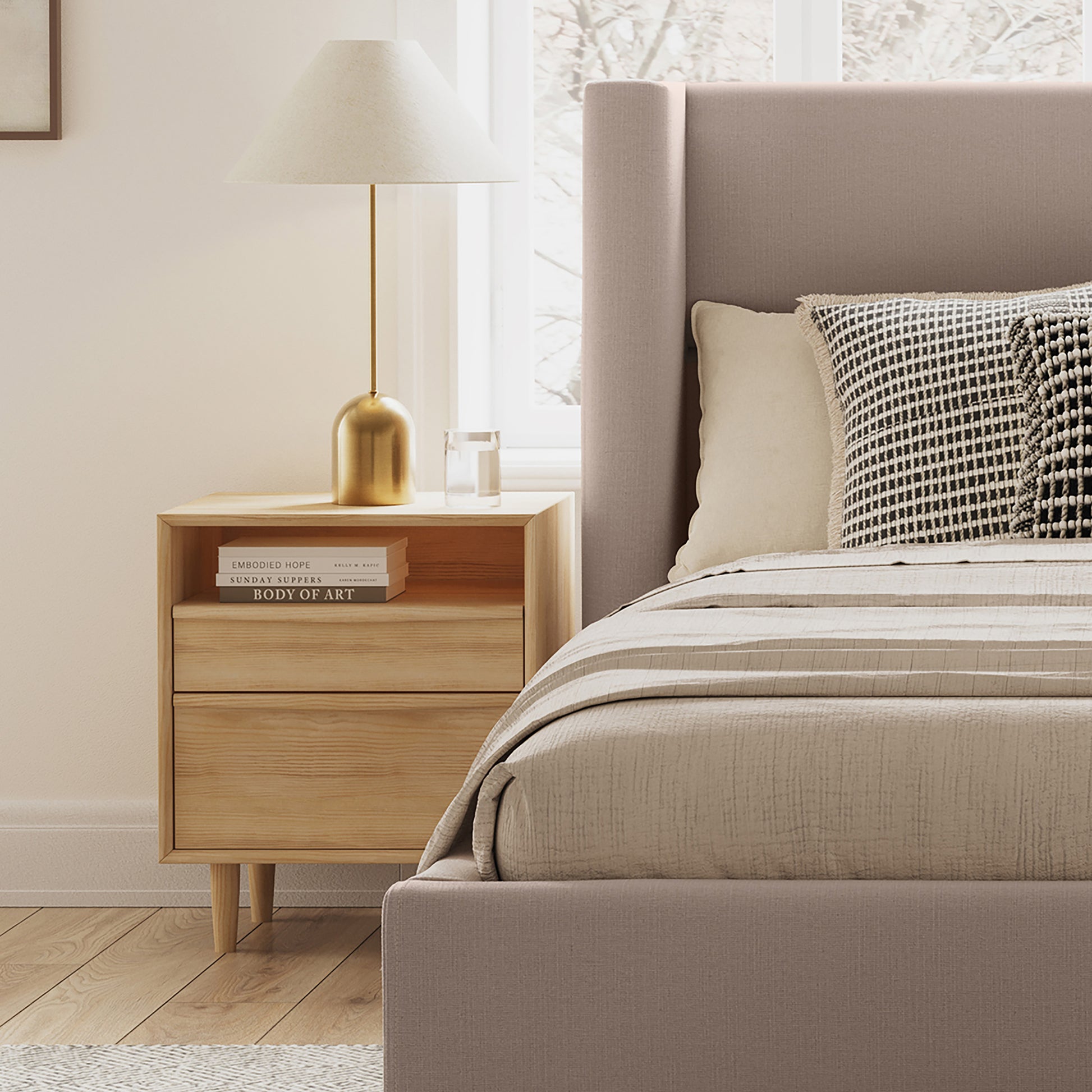 Lenia 2-Drawer Nightstand