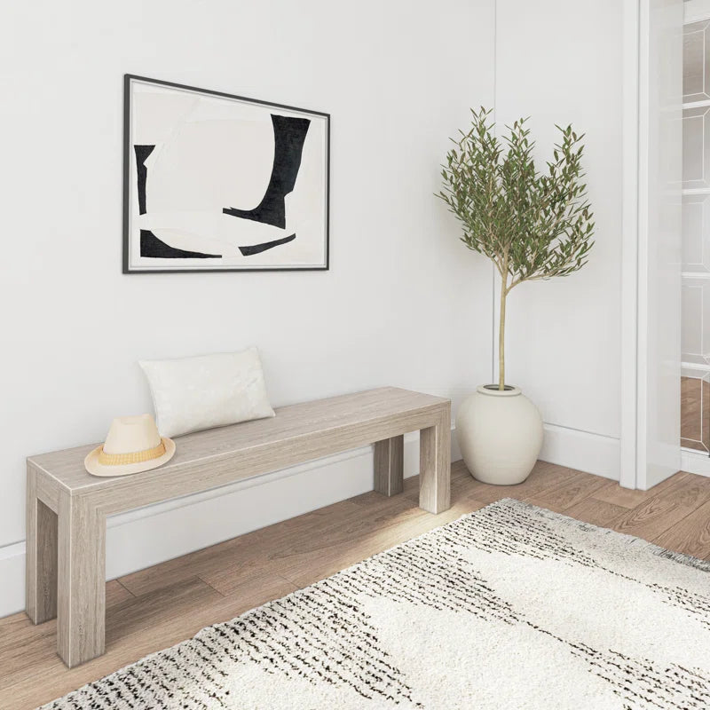 Linzy Modern Wood Bench