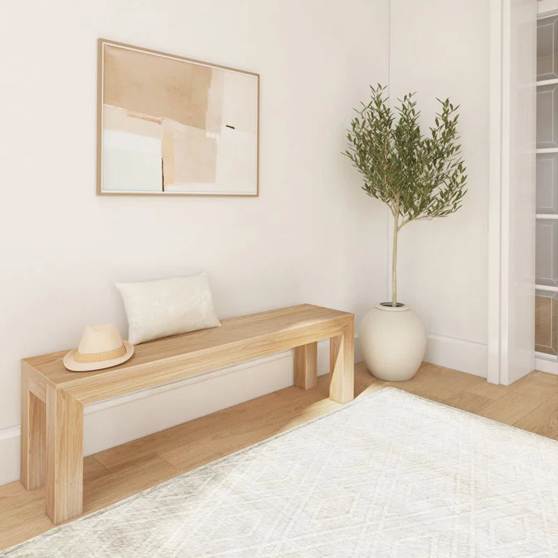 Linzy Modern Wood Bench