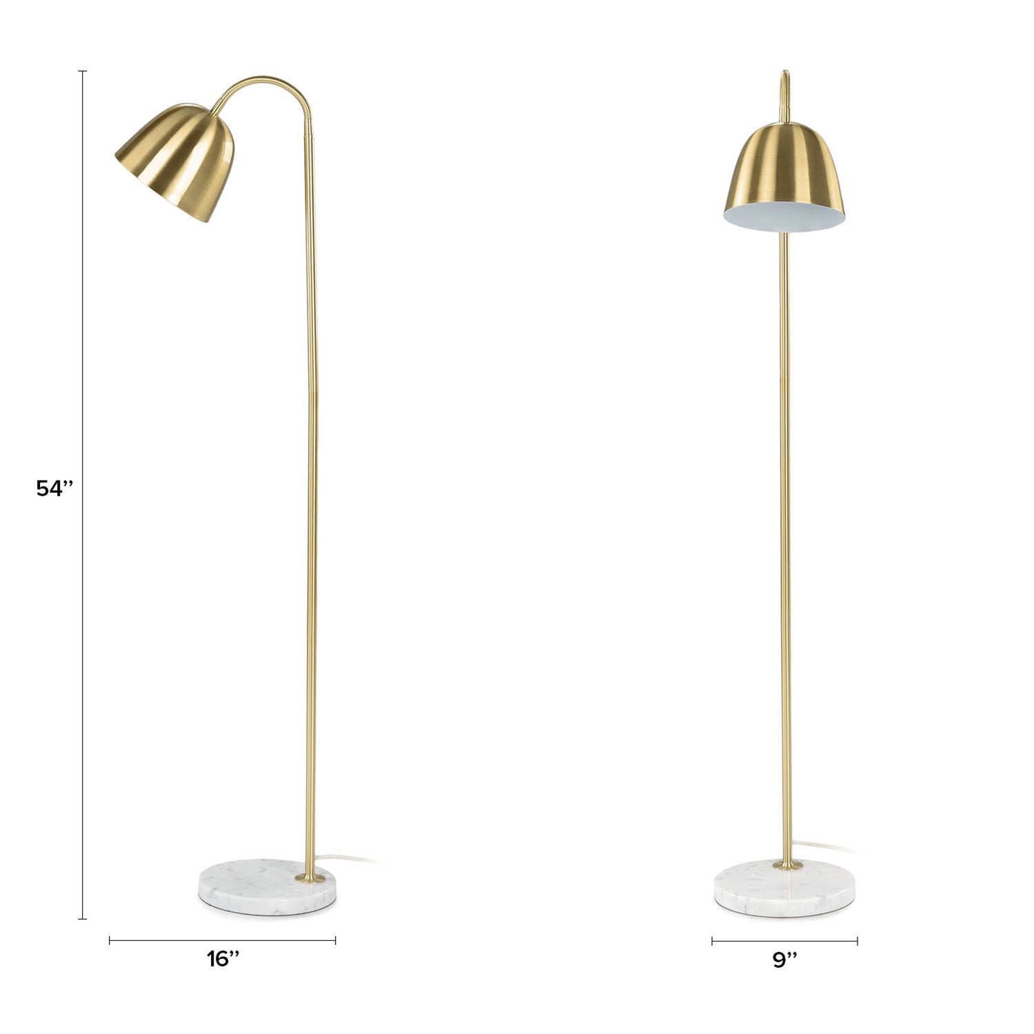 Lissom Floor Lamp - Brass