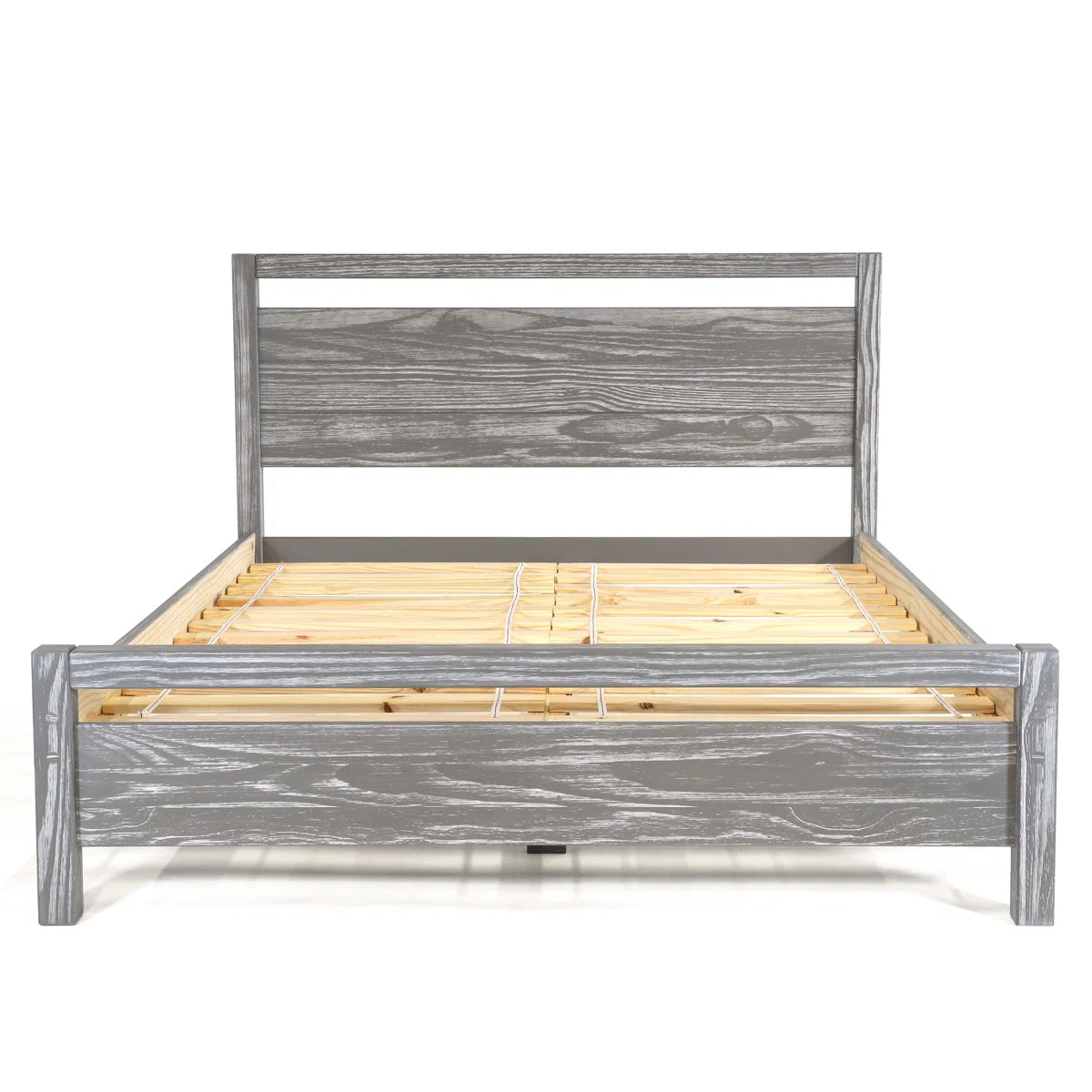 Loft Solid Wood Panel Bed