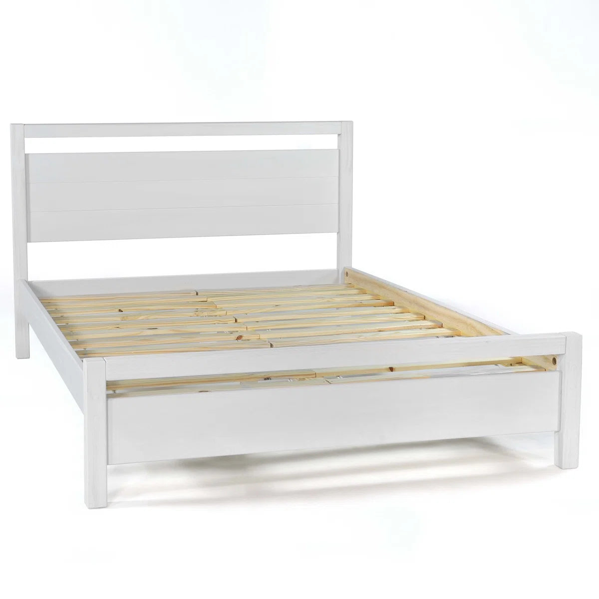 Loft Solid Wood Panel Bed