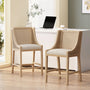 Lonny Upholstered Counter Stool with Solid Wood Frame (Set of 2)
